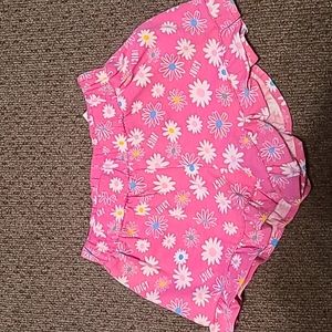 JUICY COUTURE BRAND TODDLER GIRL'S RUFFLED FLORAL PINK SHORTS SIZE 2T